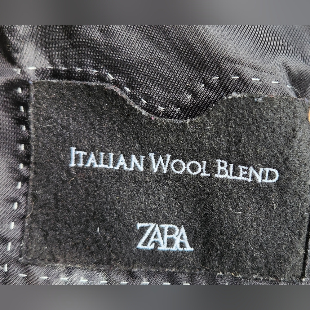 Zara Italian Wool Blend Coat Camel Color Size M Excellent Condition - Picture 13 of 14